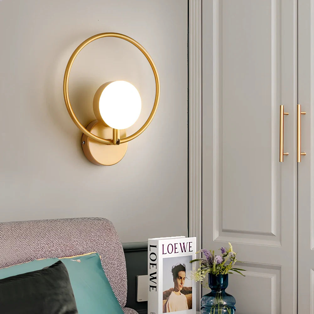 Modern iron wall lamp with minimalist design for living room background lighting