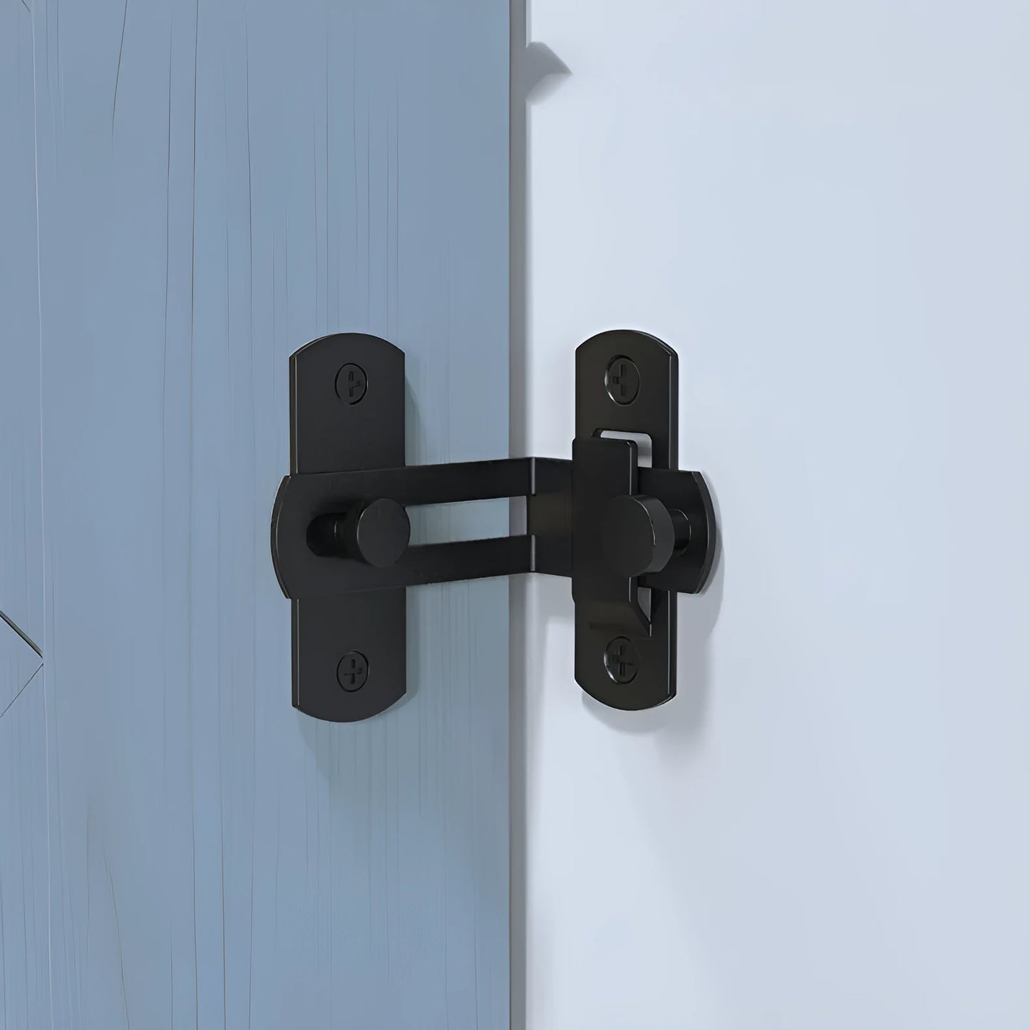 90-degree carbon steel sliding door lock with stainless steel shackle for warehouse security