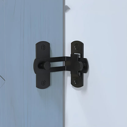 90-degree carbon steel sliding door lock with stainless steel shackle for warehouse security