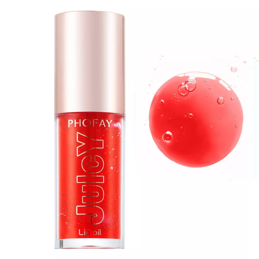 PHOFAY Juicy Lip Oil with doe-foot applicator for ultra-moisturizing lip care