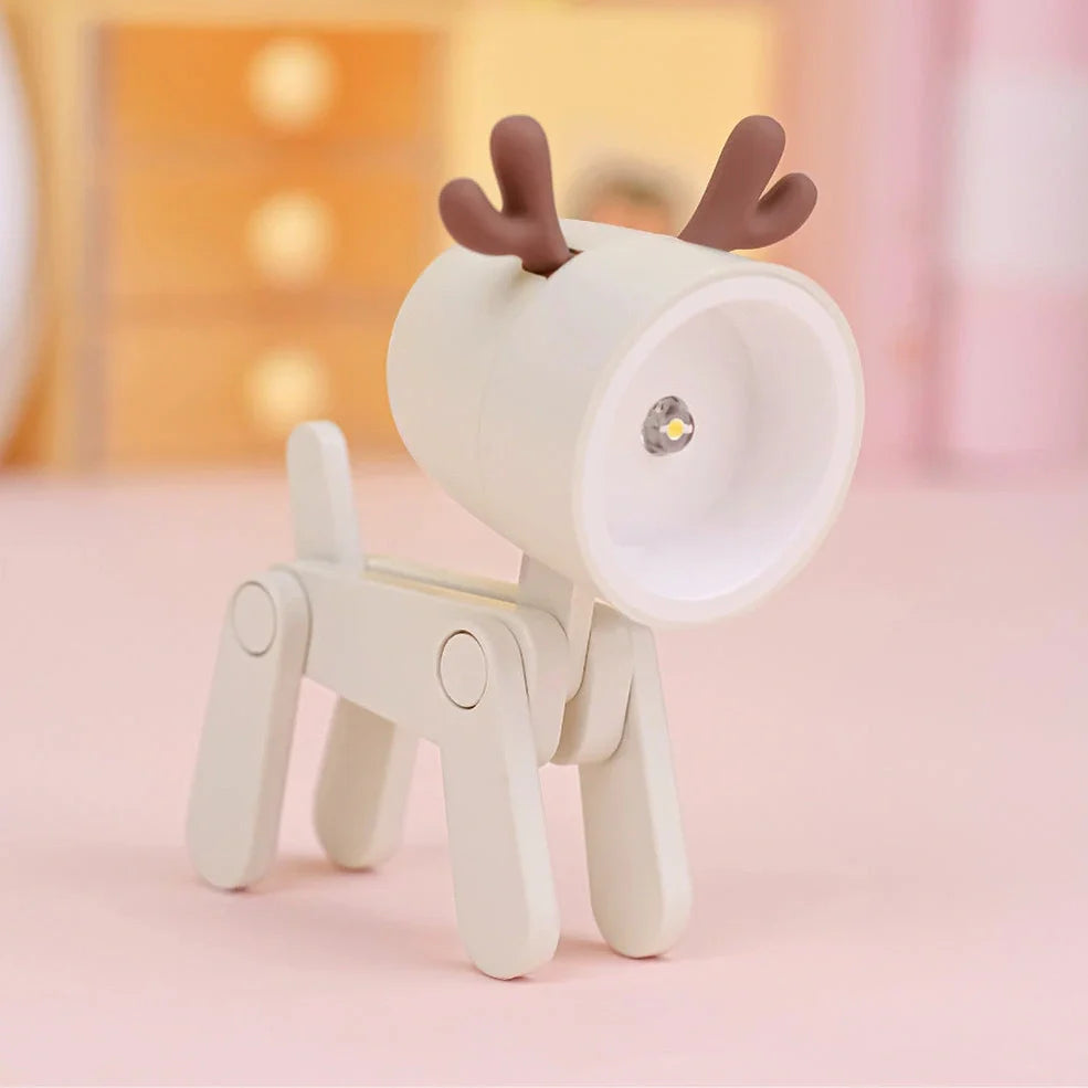 Hand-made mini night lamp with cartoon animal design in blue, measuring 33x55x80mm