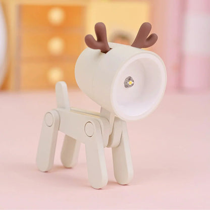 Hand-made mini night lamp with cartoon animal design in blue, measuring 33x55x80mm