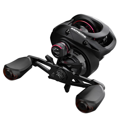 Drip wheel fishing reel and vessel setup for boat angling with left or right hand wheel option.