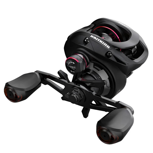 Drip wheel fishing reel and vessel setup for boat angling with left or right hand wheel option.