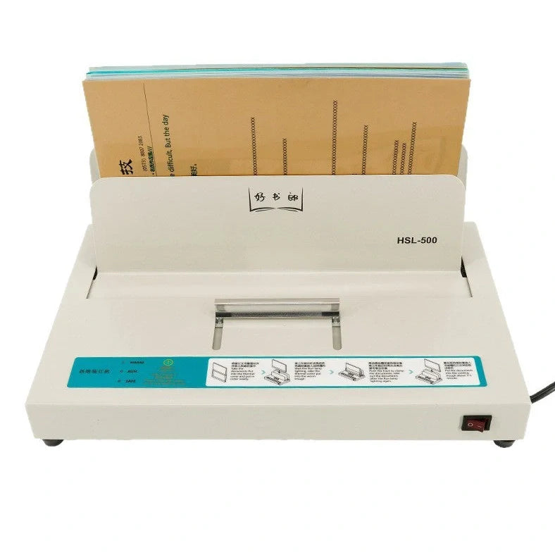 Office automatic hot melt binding machine for A4 documents with 500 sheet capacity