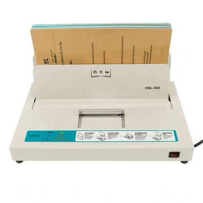 Office automatic hot melt binding machine for A4 documents with 500 sheet capacity