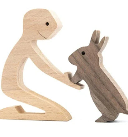 Wooden Nordic Style Animal Ornament for office desk decoration