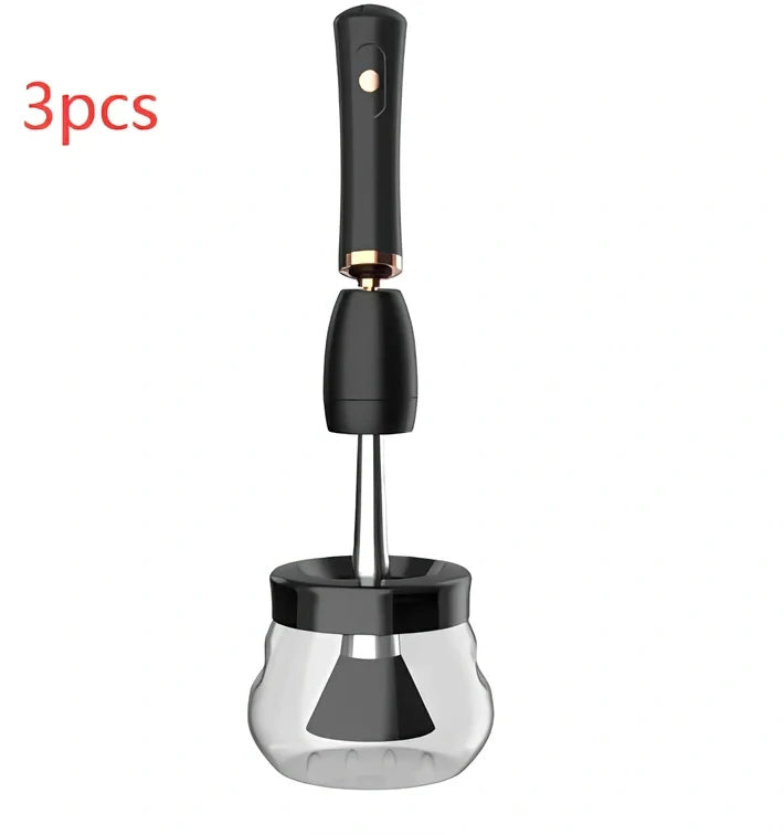Makeup brush cleaning machine electric scrubber with 3cm silicone head and 9cm total length