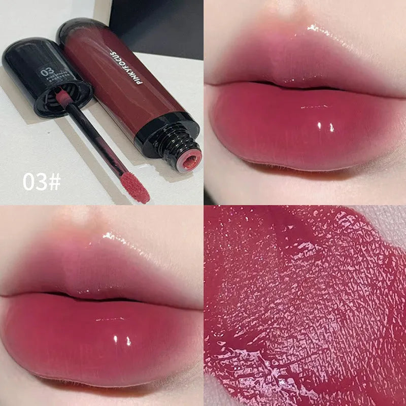 Black Citrus Mirror Lip Lacquer in six colours including Tomato and Sweet Potato.