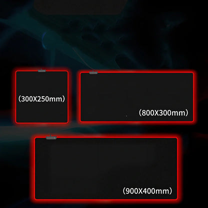 Oversized RGB luminous gaming mouse pad in 900x400mm size with starry sky lighting and 4.0mm rubber thickness