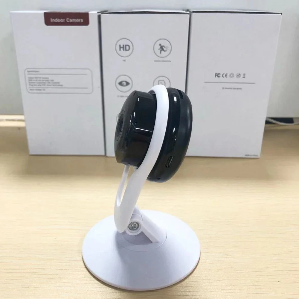 White HD 1080p smart home IP security camera with 3.6mm lens for indoor monitoring