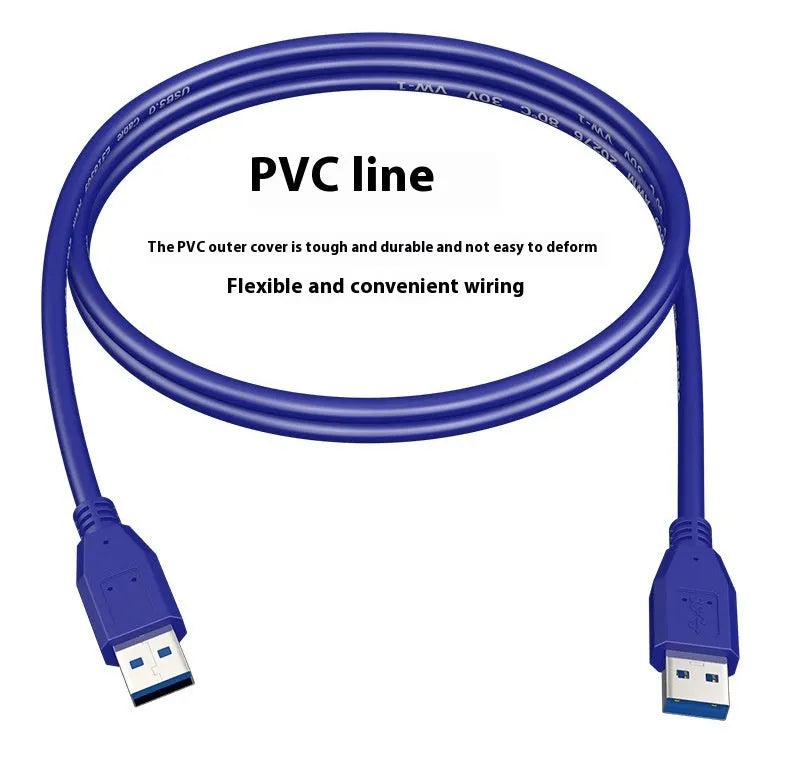 USB 3.0 data cable with nickel-plated connectors for connecting mobile hard disk boxes to computers