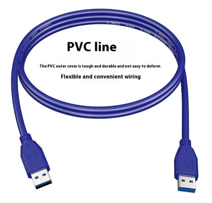 USB 3.0 data cable with nickel-plated connectors for connecting mobile hard disk boxes to computers