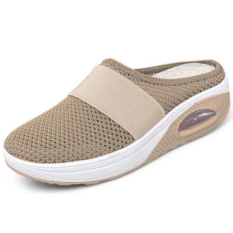 Women's breathable mesh sandals with thick sole in various colors