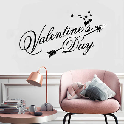 Black hand-painted PVC Valentine's Day love carving, 31x57cm dimensions, carved motifs for wall decor in living rooms