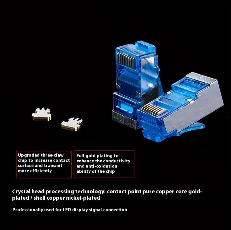 A 10-metre long CAT6 RJ45 network extension cable with shielded plugs.