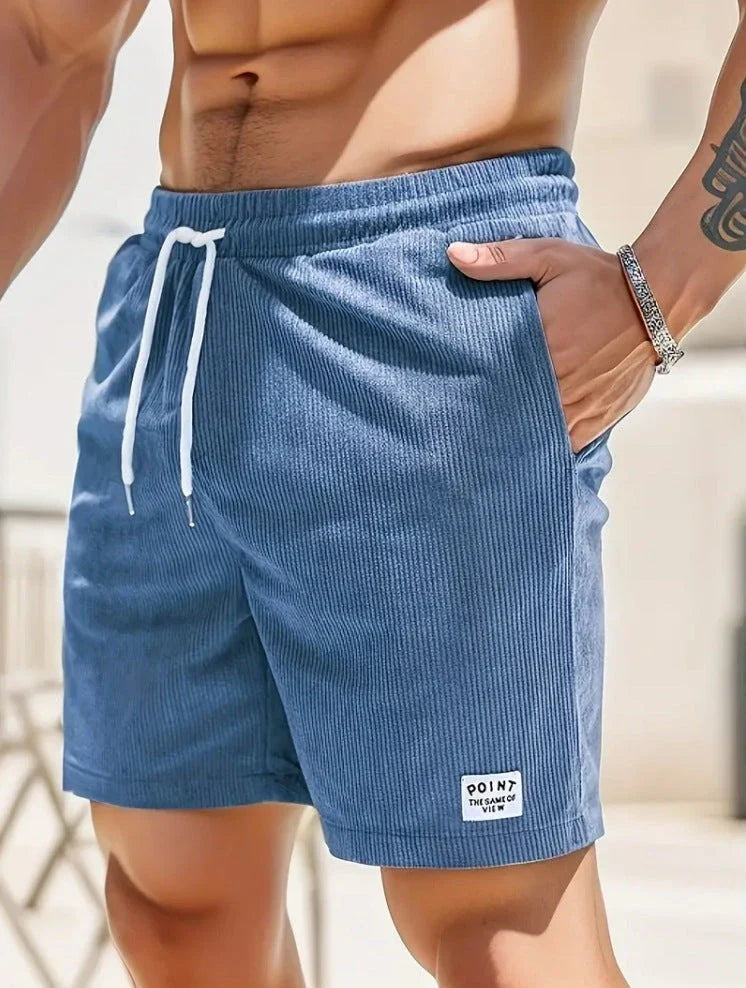 Comfortable corduroy drawstring shorts in a variety of stylish colors, perfect for casual summer wear.