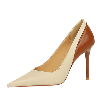 Retro style women's stiletto heels with pointed toe and super high heel for banquet occasions