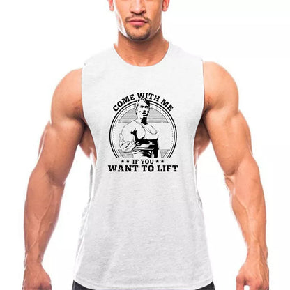 Men's cotton workout vest in various colors, perfect for sports and fitness activities