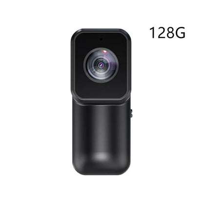 Black mini WiFi sports camera recorder 61.5x27x27mm with wristband riding bracket, cycling bracket, back clip, and pet strap.