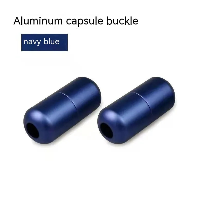 6mm metal capsule shoelace buckle pair in 15 colours including black, white, pink, red, gold, and copper finishes