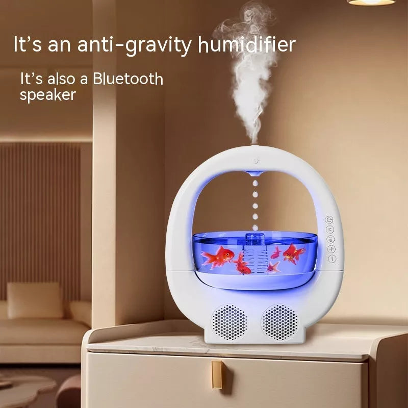3-in-1 Anti-Gravity Humidifier with Bluetooth speaker and colorful ambient light