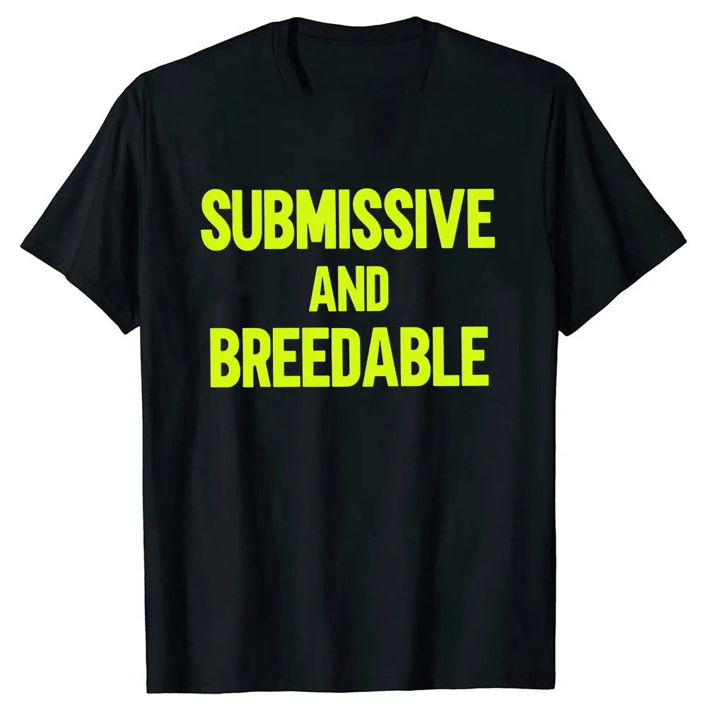 Loose fit men's cotton T-shirt with a humorous graphic print on the front.