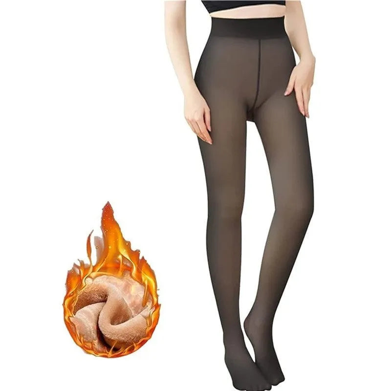 Black see-through women's chenille romper with fleece lining and tight fifth-length stirrup leggings