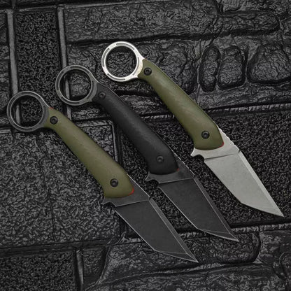 Outdoor Field Self-defense Knife with DC53 steel blade and G10 handle