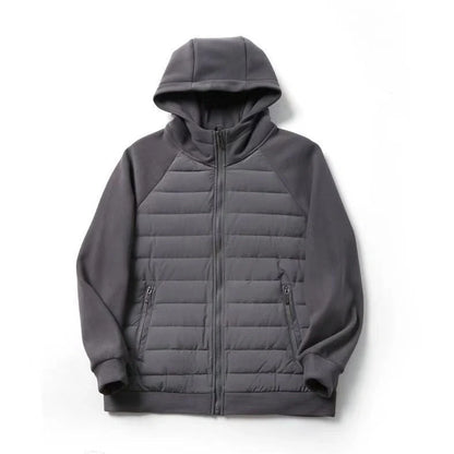 Casual cotton coat in solid colour with round hem and loose fit design