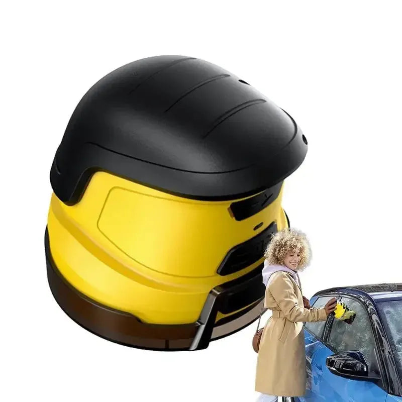 Cordless electric ice scraper with 3000mAH lithium battery providing 60 minutes runtime, portable deicer tool for car windows and windshields made from durable ABS plastic in yellow or black, measuring 118mm x 158mm x 118mm