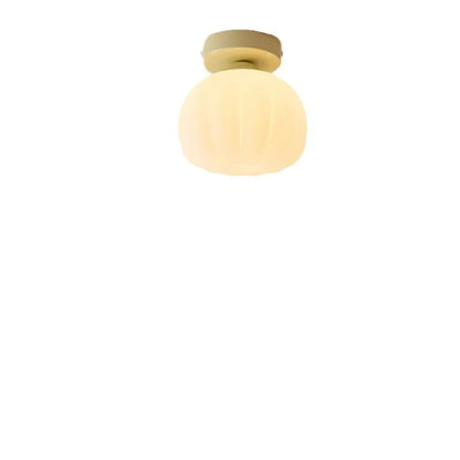 Surface mounted or concealed LED ceiling lamp with iron body and PVC shade for living room, entrance, or corridor