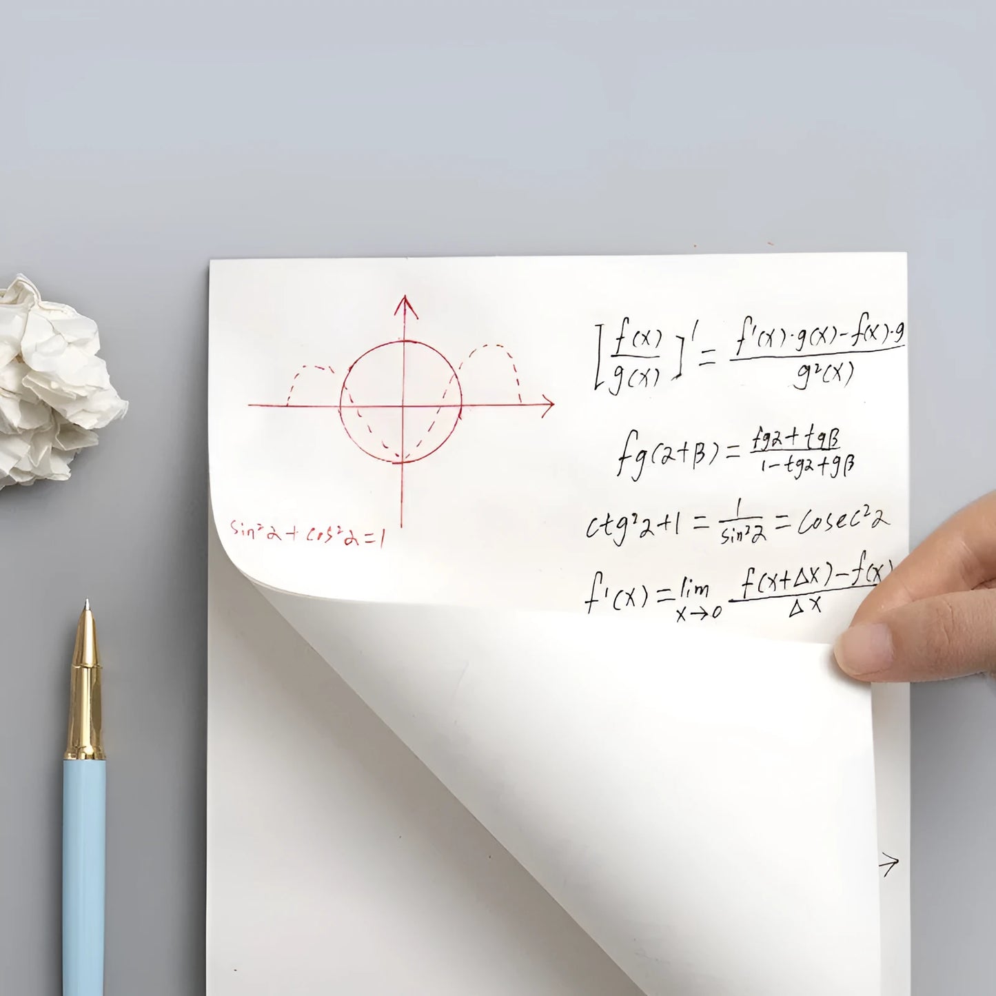 Blank calculus notebook with eye protection feature, A5 250x170mm size, picture colour design