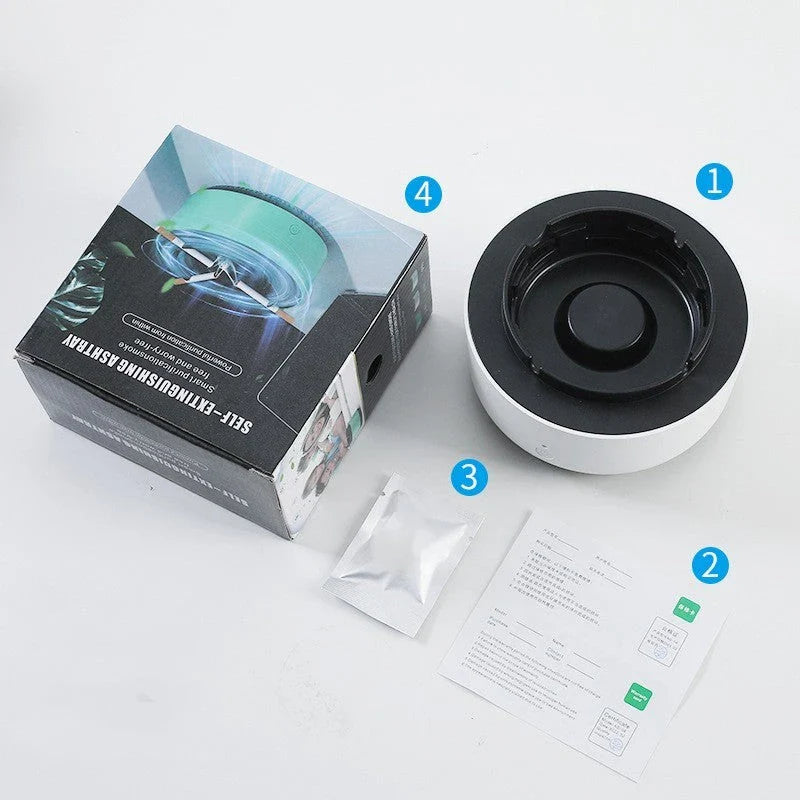 Compact and Powerful Smoke Eliminating Air Purifier Ashtray for Cars - Freshens Driving Experience with Negative Ion Technology