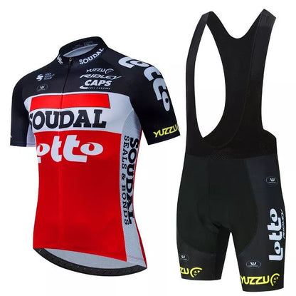 Breathable mesh cycling suit for men and women in various colors and sizes