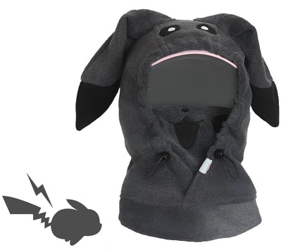 Brown Bear cartoon ski helmet head cover for winter sports protection with elastic band