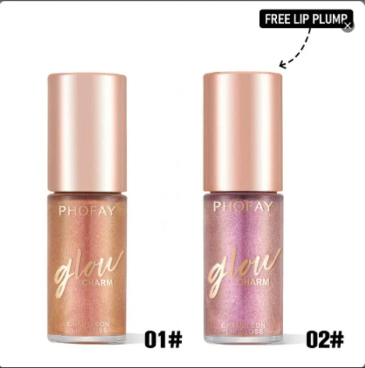 PHOFAY Shimmer Lip Gloss with moisturizing benefits and sparkling finish