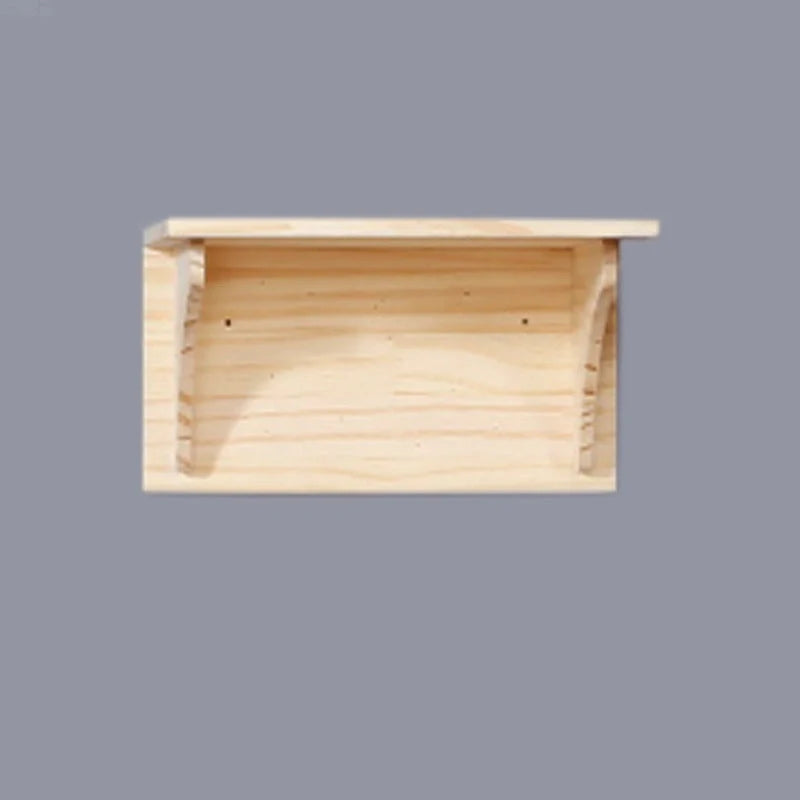 Solid wood wall-mounted cat jumping platform for pet climbing and lounging
