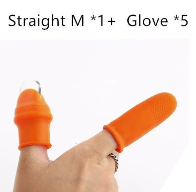Ergonomic silicone blade protector for safe and efficient vegetable and fruit harvesting