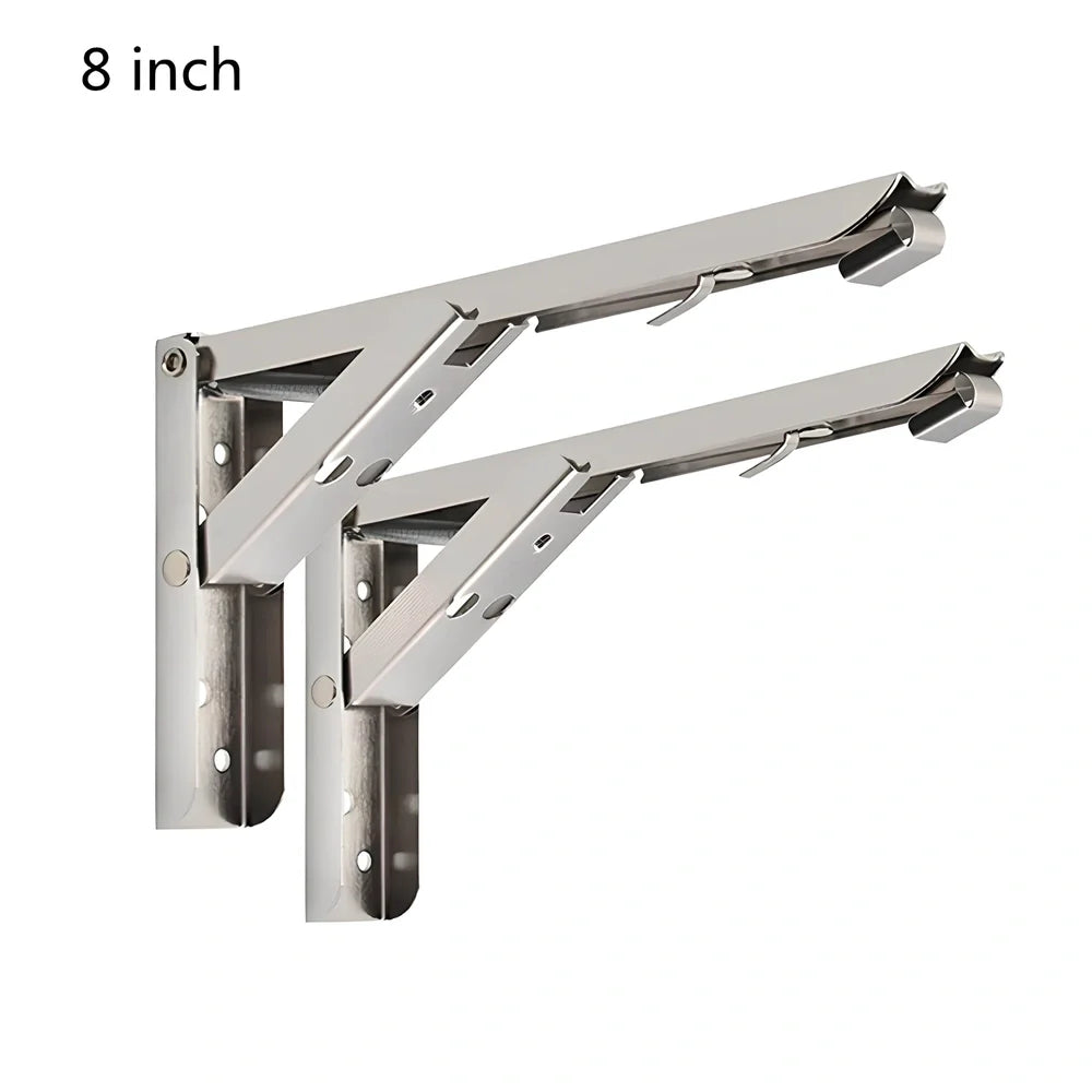 Stainless steel triangle bracket furniture hardware in three sizes for corner reinforcement