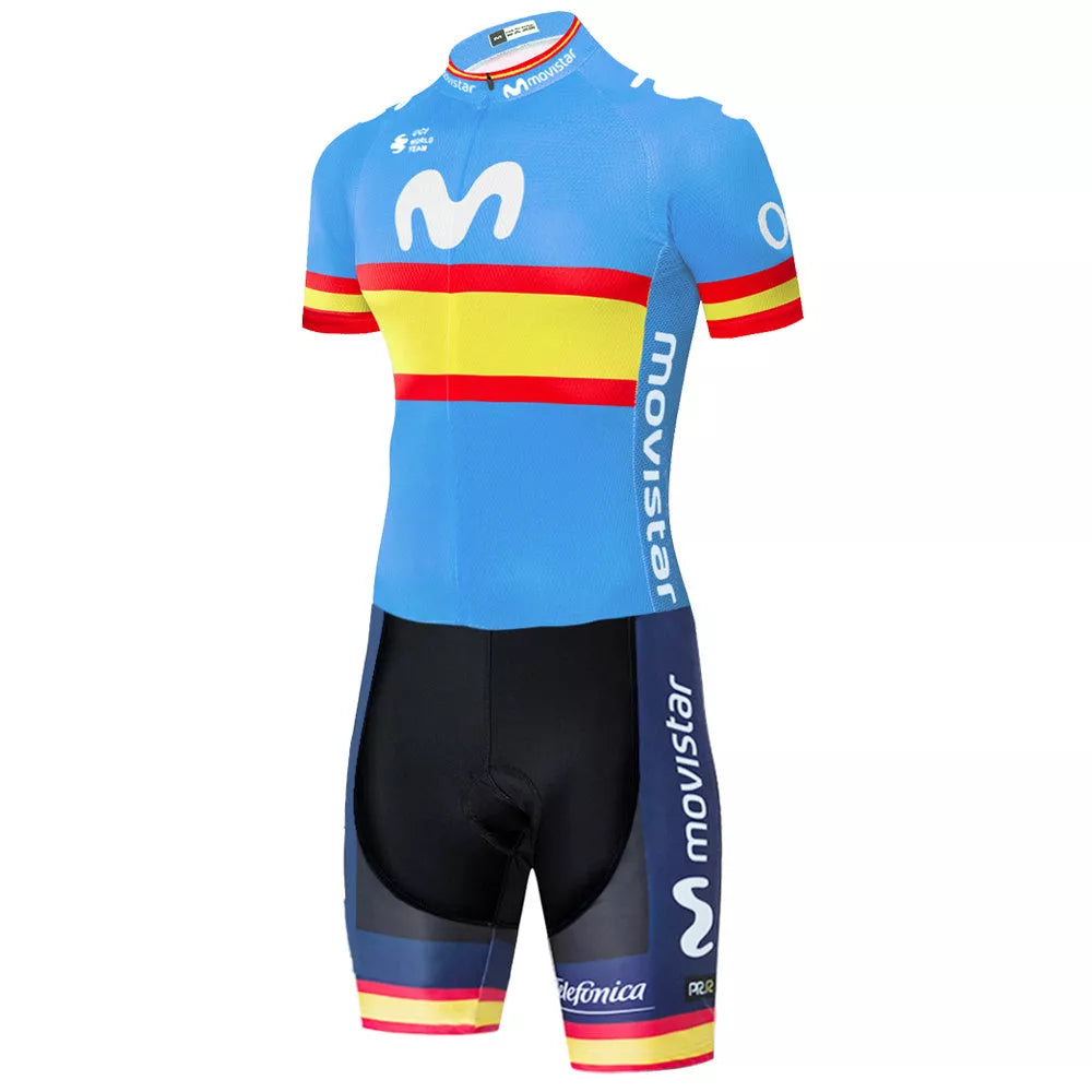 Short Sleeve Cycling Jersey Suit in moisture-wicking fabric for summer sports