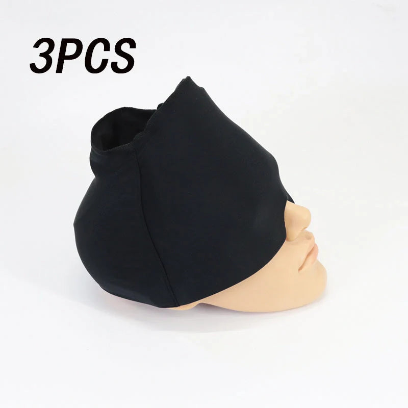 Cold Therapy Migraine Relief Hat in black and pink with soft gel design for headache relief