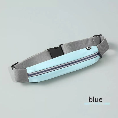 Waterproof nylon sports waist bag for outdoor activities in various colors