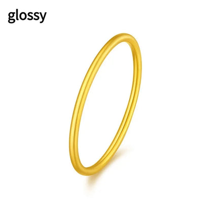 Brass gold plated women's bracelet ring shown in glossy, matte, and twist styles.
