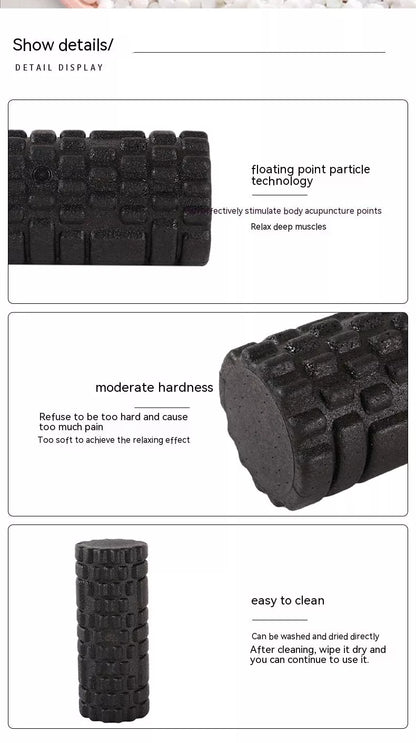 Black Hollow Sports Foam Roller for balance, pilates, and fitness