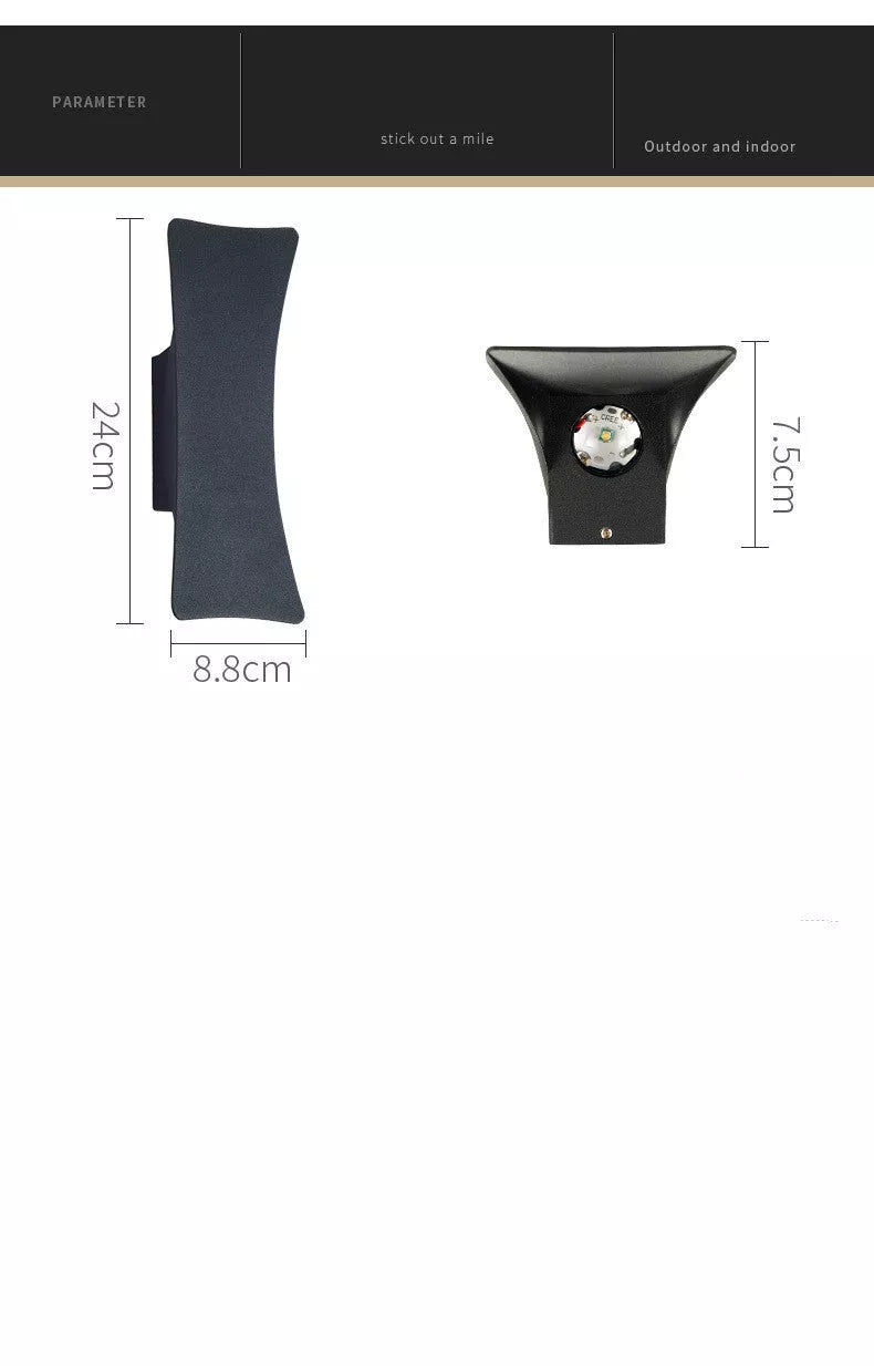 Modern waterproof outdoor wall lamp for garden and villa lighting