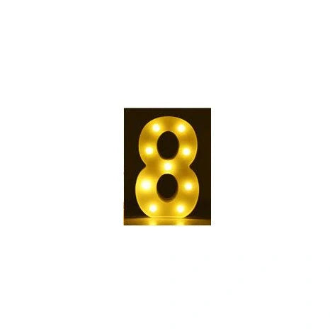 Luminous LED Letter Number Night Light with remote control for weddings and parties