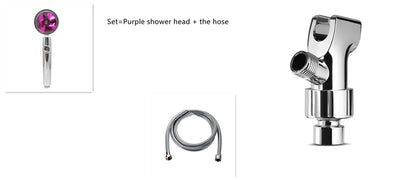 High-performance water-saving shower head with 360-degree rotation and fan feature, offering a luxurious shower experience