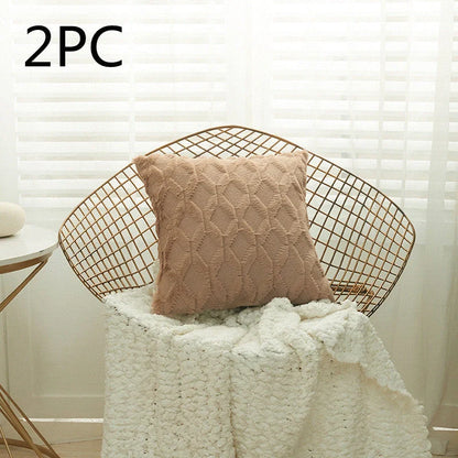 Luxury fur cushion cover in various colors, perfect for sofa or bed decor