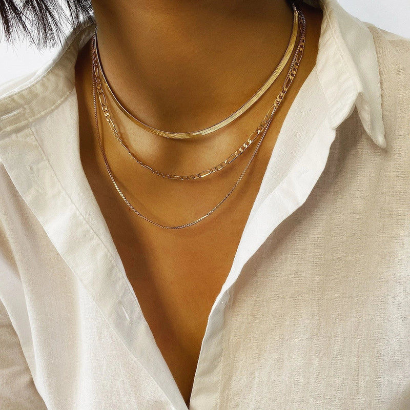 Hhomeenjoy Geometric Snake Bones Chain Necklace - Stylish and Edgy Accessory